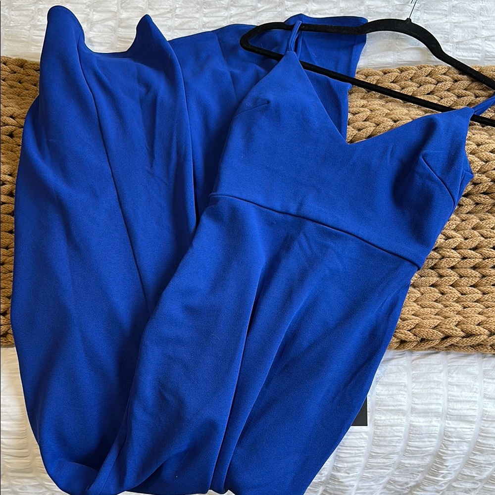 Lulu's Blue Spaghetti Strap Slip Dress